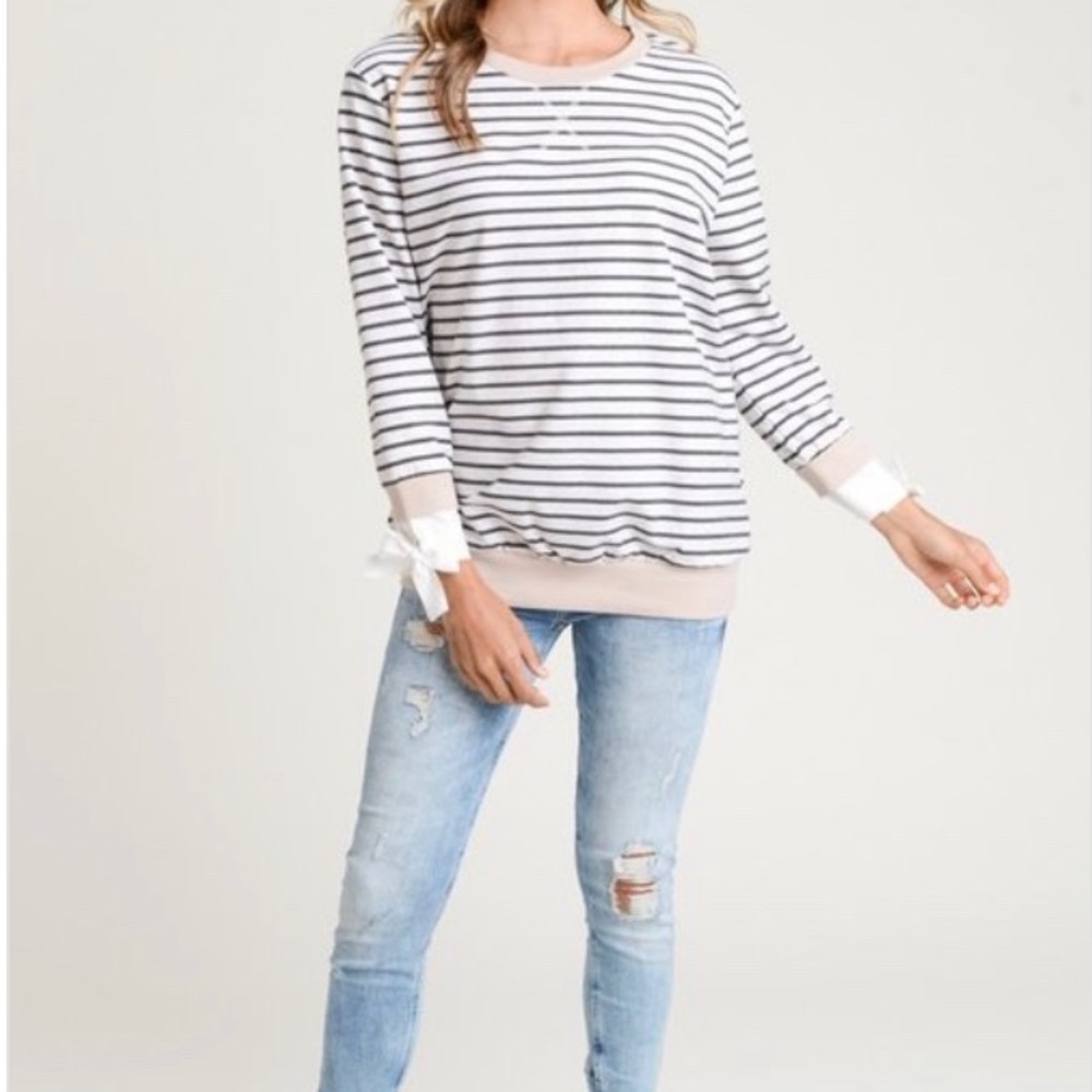 Side tie sweater